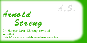 arnold streng business card